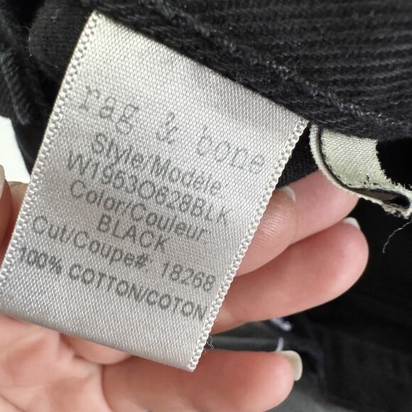 Rag & Bone Shorts Womens 26 Black Justine High Rise Frayed Cutoff Casual Summer - Picture 6 of 10